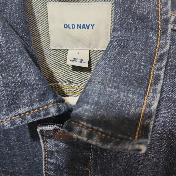 Old Navy jean jacket ḍark wash Small Mens - Picture 2 of 12